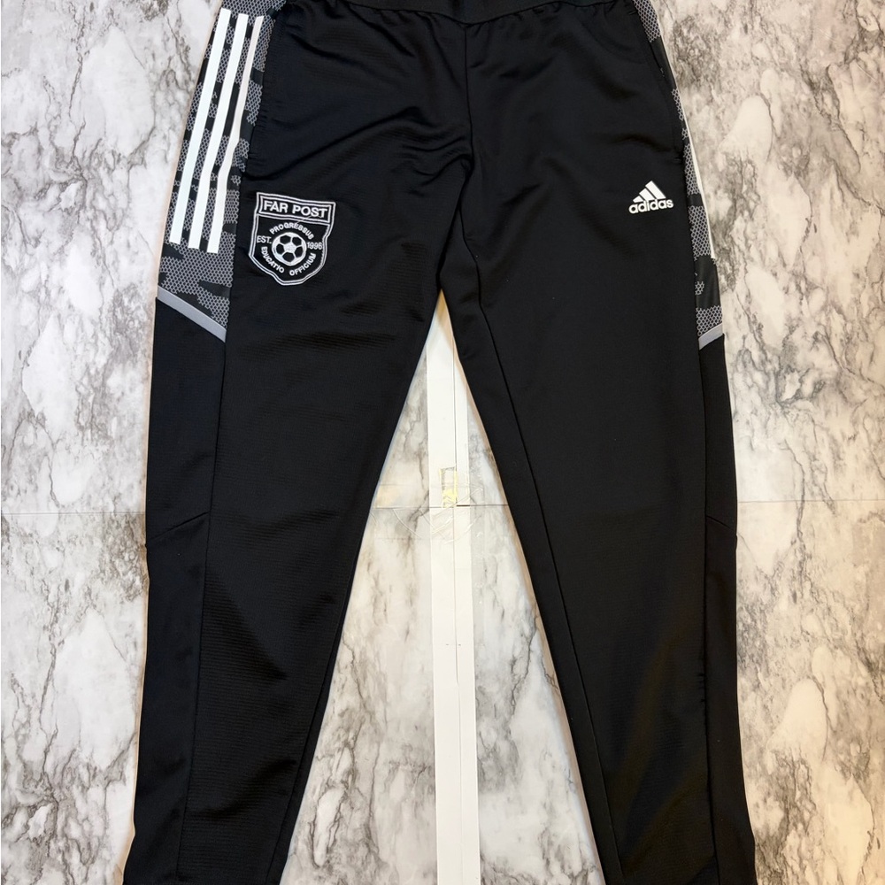 adidas Black‎  Track Pants with White Stripe Details size M - Picture 4 of 6